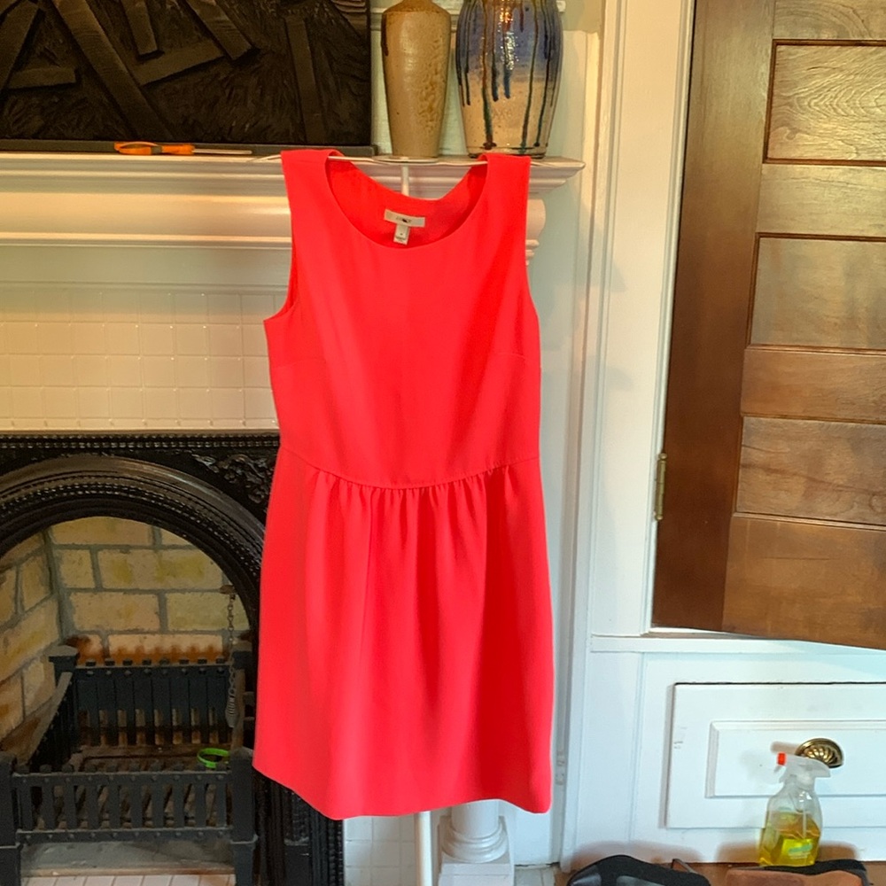 J .Crew Camille dress in bright coral. Worn‎ once